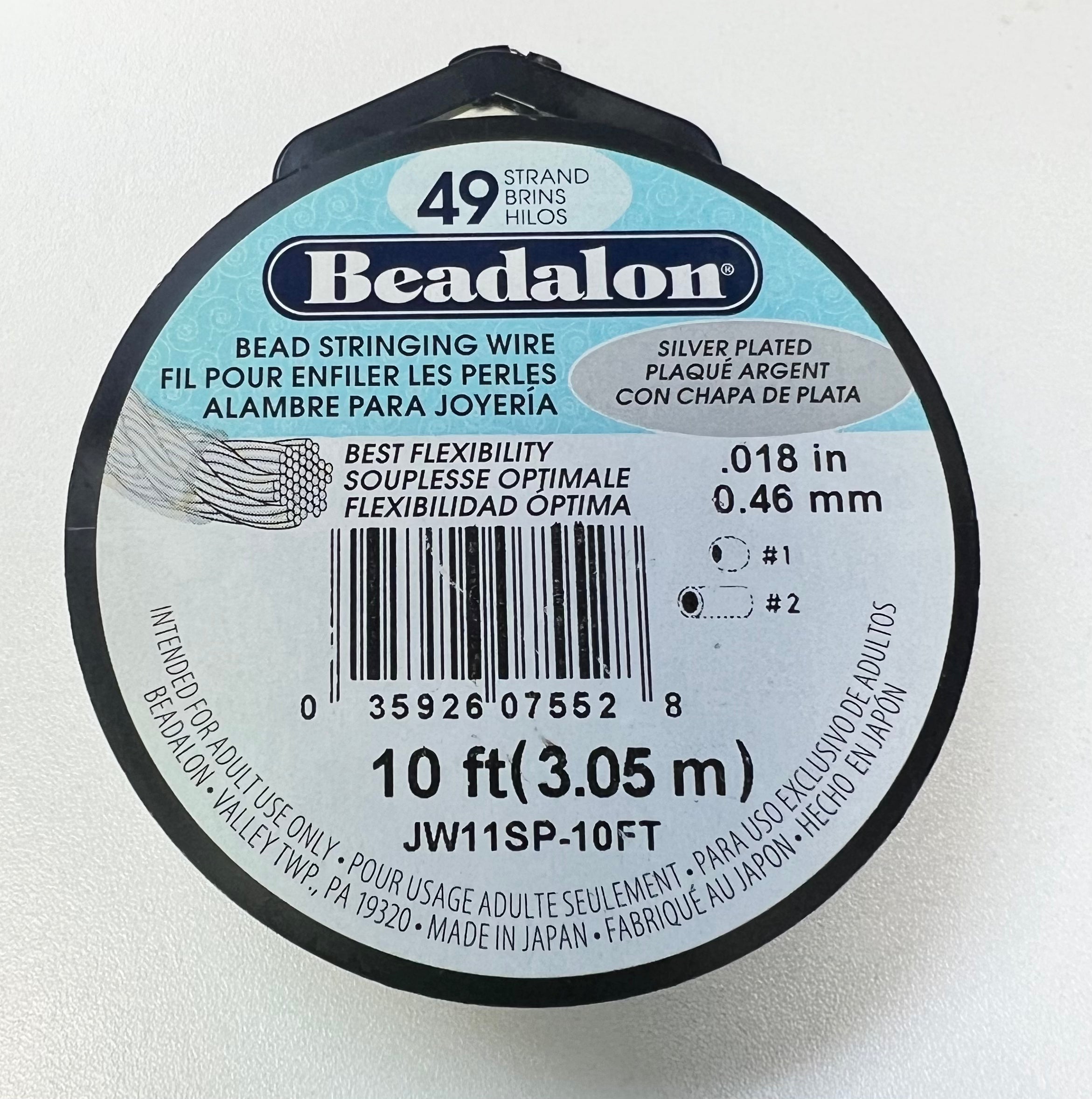 Beadalon 49 Bead Stringing Wire BLACK