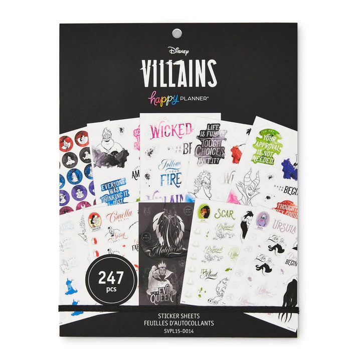 The Happy Planner Disney Villains Value Pack Stickers 322PCS