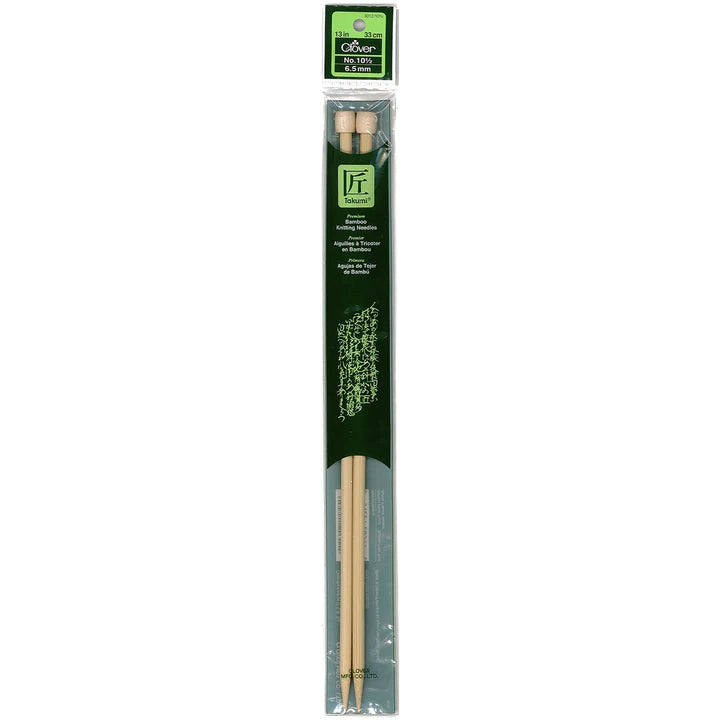 Clover - Bamboo Knitting Needles Single Pointed 13 inch/33 cm (3012)