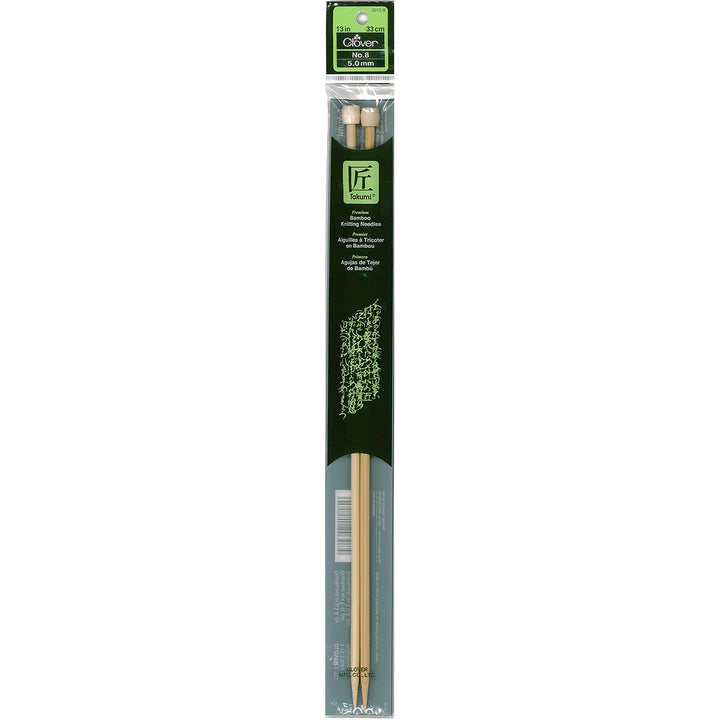 Clover - Bamboo Knitting Needles Single Pointed 13 inch/33 cm (3012)