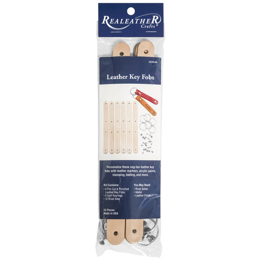 Realeather - Leather Key Fobs - 24 pk