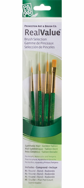 Princeton Art & Brush Company - Artist Paint Brush Set - Round and Shader