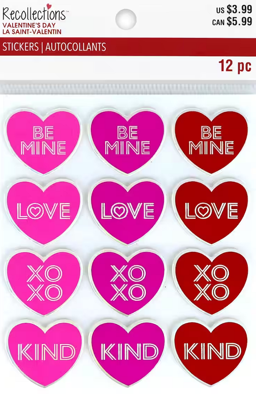 Recollections - Valentine's Day Be Mine Stickers