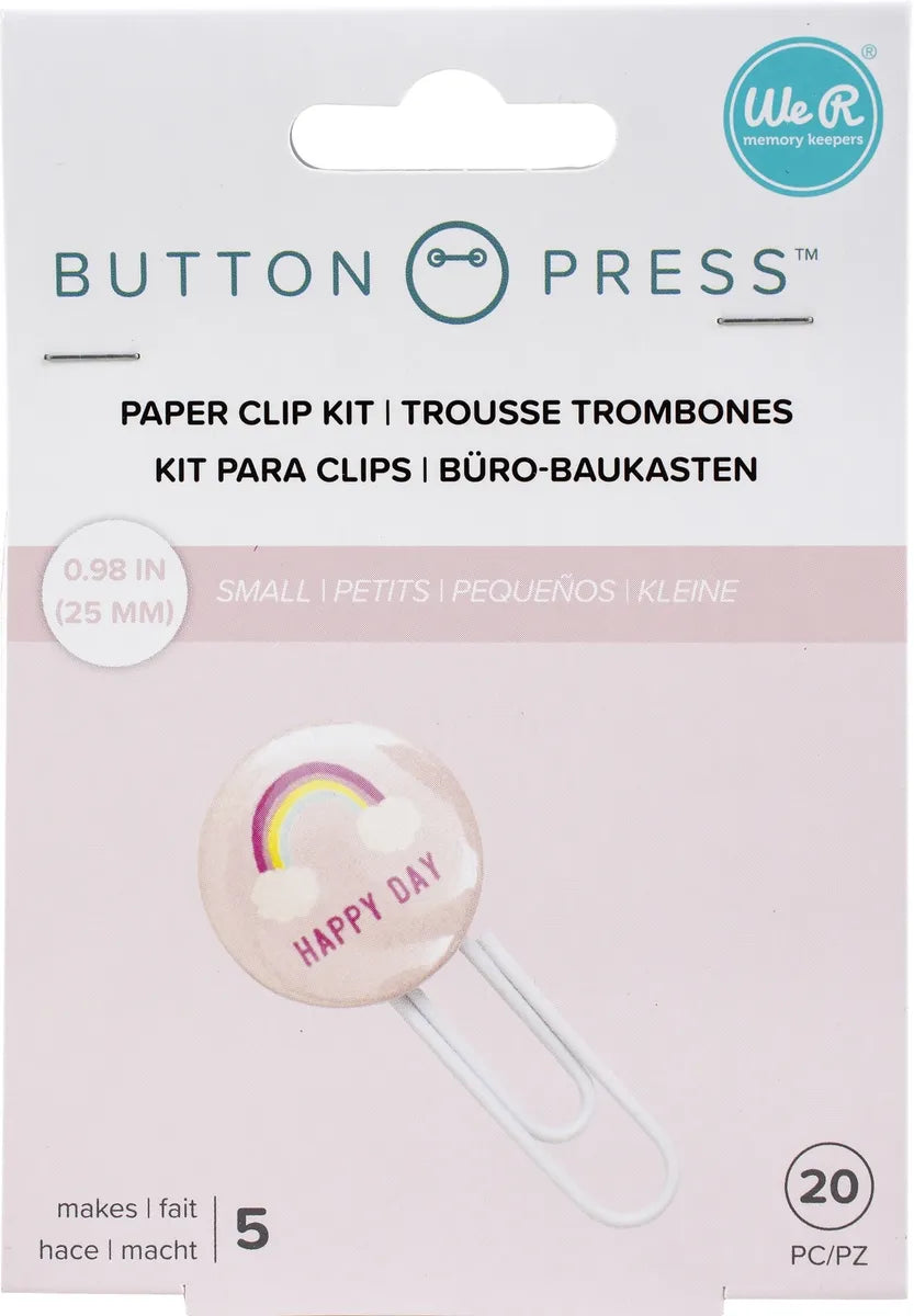 We R Memory Keepers - Button Press - Paper Clip Kit - 20 pieces (Makes 5)