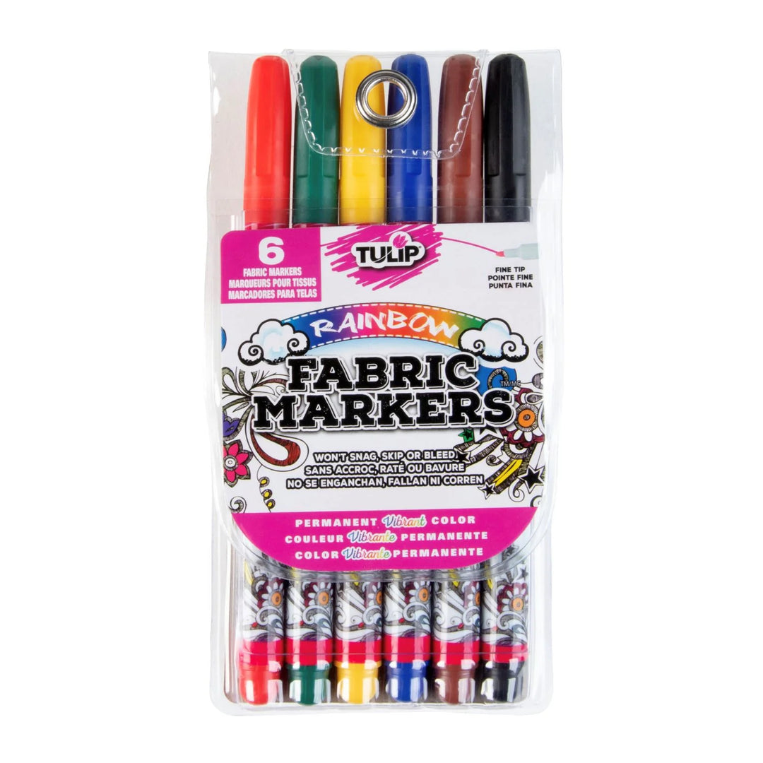 Tulip - Fabric Markers Fine Tip - 6 pk