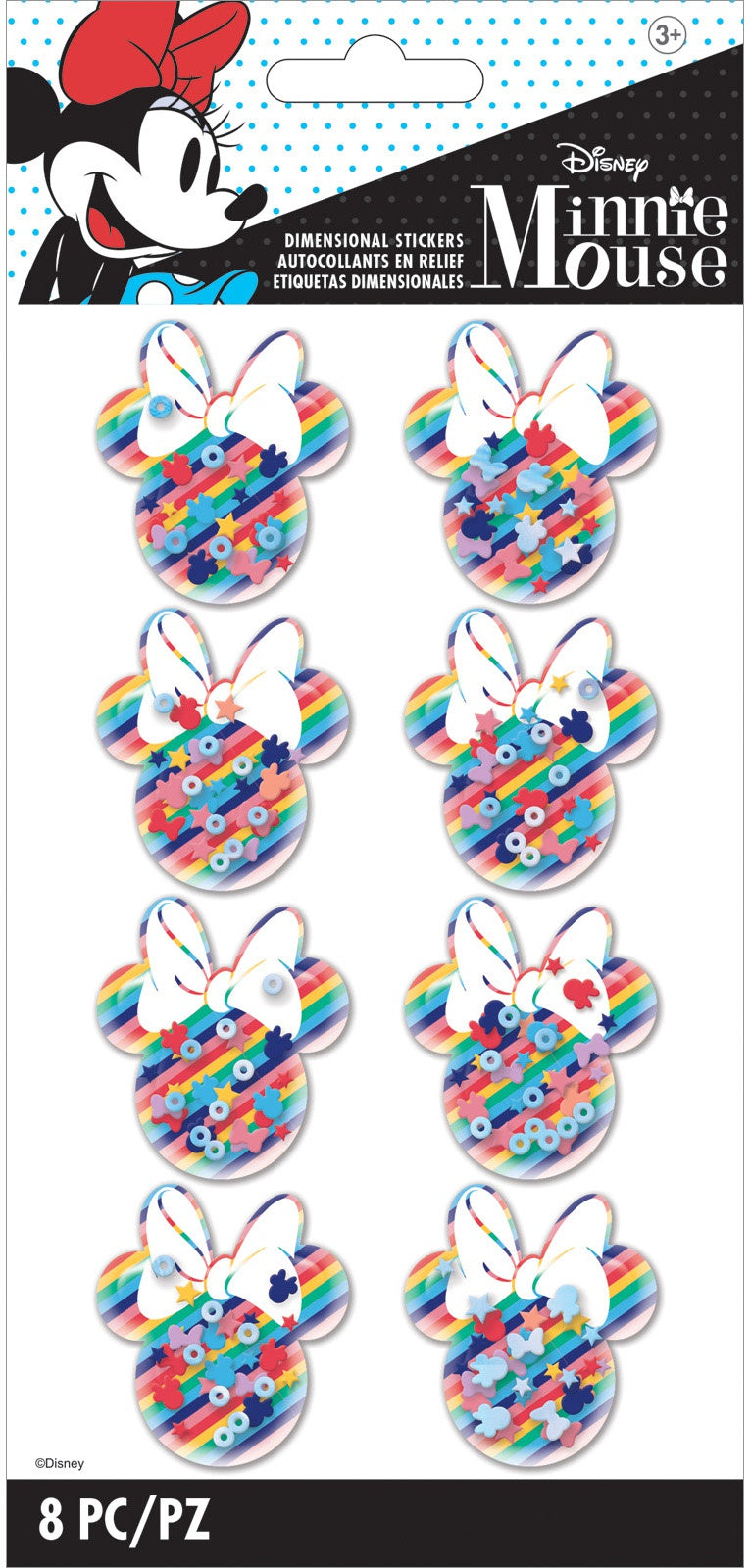 EK Success - Disney - Minnie Rainbow Shaker Dimensional Stickers