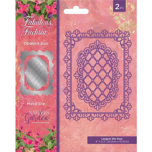 Crafter's Companion - Nature's Garden - Fabulous Fuchsia - Opulent Duo Metal Die