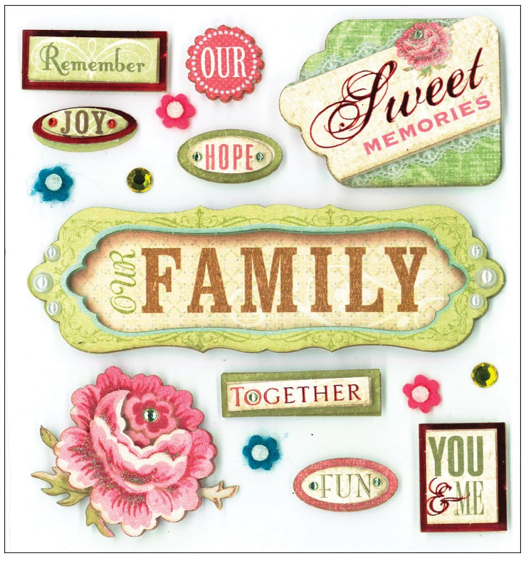 K & Company - Family Dimensional Stickers