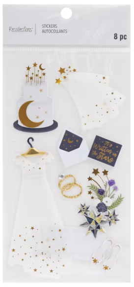 Recollections - Starry Wedding Dimensional Stickers