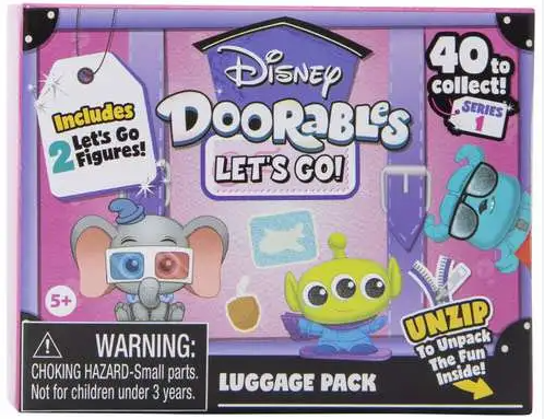 Disney - Doorables Let's Go Series 1 Mystery Luggage Pack