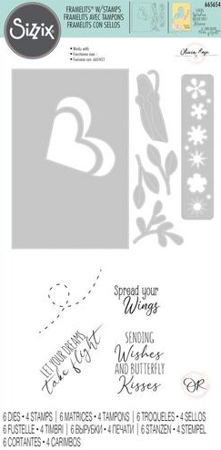 Sizzix - Framelits with Stamps - Olivia Rose - Butterfly Wishes