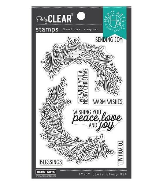 Hero Arts - Year-Round Wreath Poly Clear Stamps