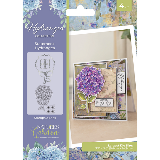 Crafter's Companion - Nature's Garden - Hydrangea Collection - Statement Hydrangea Stamp and Die