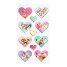 Recollections - Colorful Heart Dimensional Stickers