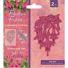 Crafter's Companion - Nature's Garden - Fabulous Fuchsia - Cascading Fuchsia Stamp and Die