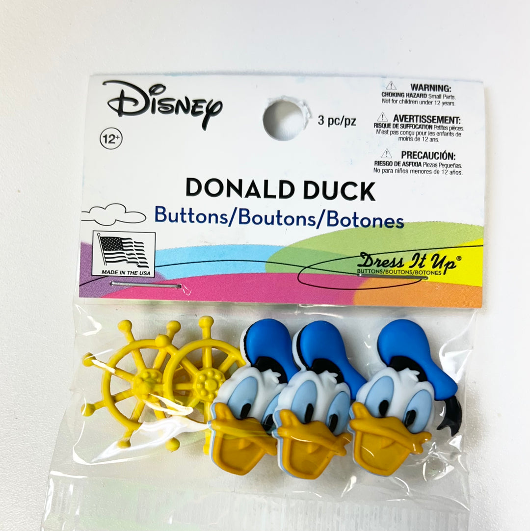 Dress it Up - Disney - Donald Duck Individual Buttons