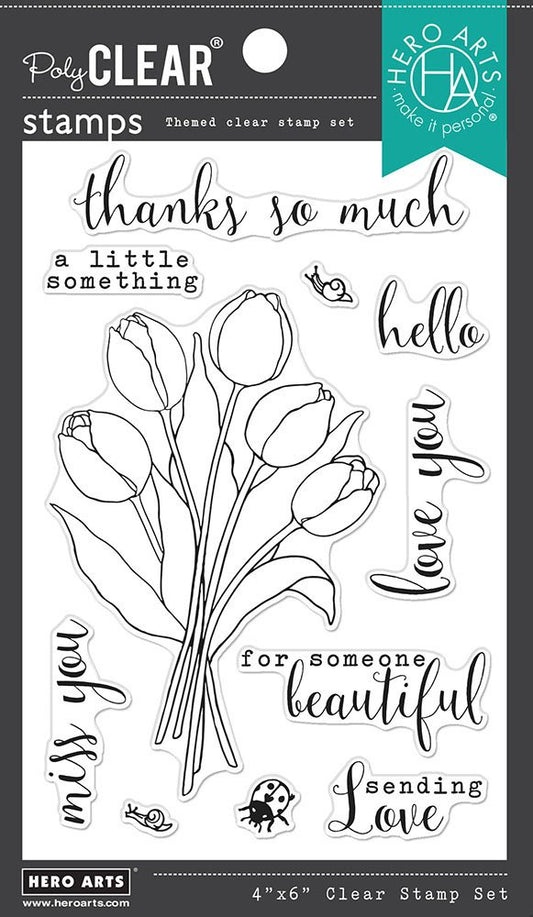 Hero Arts - Tulip Bouquet Clear Stamp Set