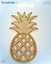 Simplicity - Metallic Gold Pineapple Applique