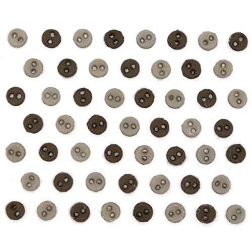 Dress It Up - Micro Mini Round Greige Buttons