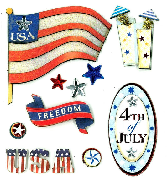 K & Company - 4th of July Dimensional Stickers