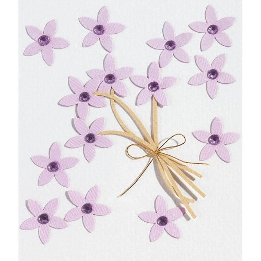 Jolee's Boutique - Violet Jeweled Flowers Dimensional Stickers