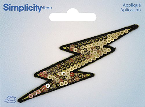 Simplicity - Sparkly Lightning Sequin Applique