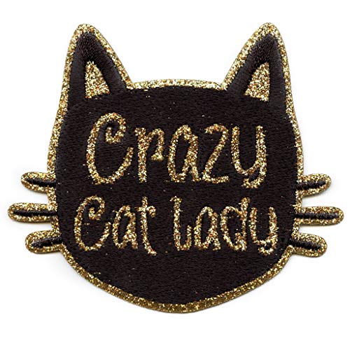 Simplicity - Crazy Cat Lady Gold Glitter Cat Head