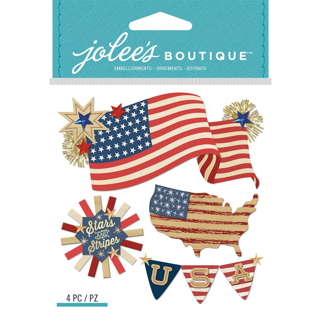 Jolee's Boutique - American Flag Dimensional Stickers