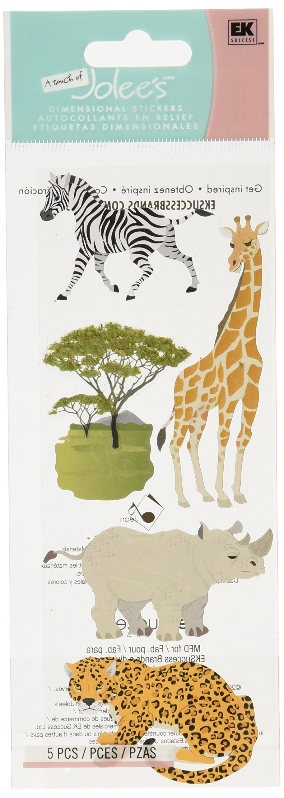 Jolee's Boutique - Safari Animals Dimensional Stickers