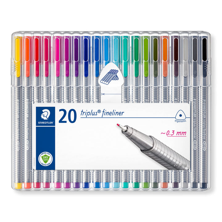 Staedtler - Triplus Fineliner Pens - 0.3mm - 20 Pack