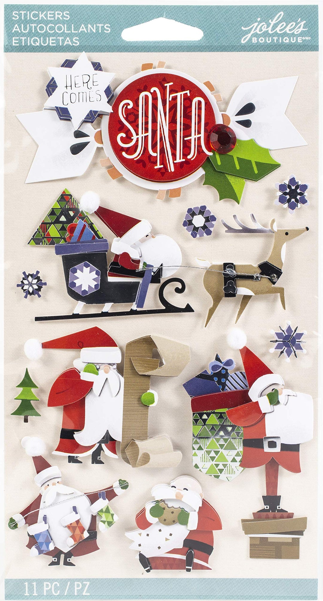 Jolee's Boutique - Santa Dimensional Stickers