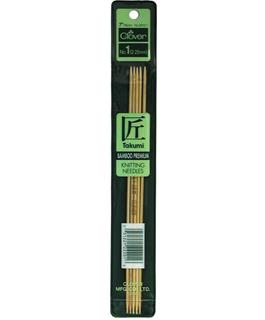 Clover - Takumi Bamboo Double Pointed Knitting Needles 7 inch/18 cm