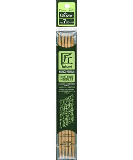 Clover - Takumi Bamboo Double Pointed Knitting Needles 7 inch/18 cm