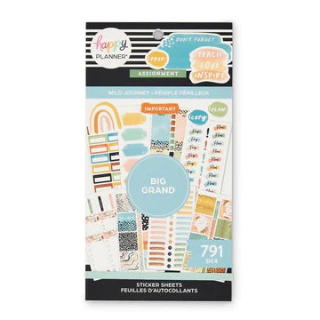 The Happy Planner - Wild Journey Sticker Sheets - 791 pcs