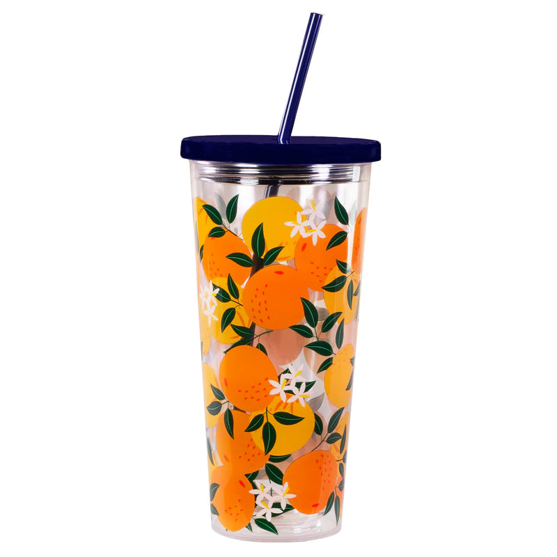 Steel Mill & Co.® - Orange Blossom Tumbler with Straw