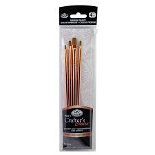 Royal and Langnickel - Pro Crafter's Choice Rose Gold Filbert Paint Brush Set