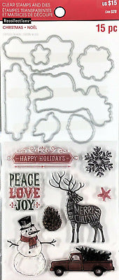 Recollections - Happy Holidays Stamp and Die Set