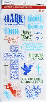 Recollections - Clear Stamps - Christmas Phrases