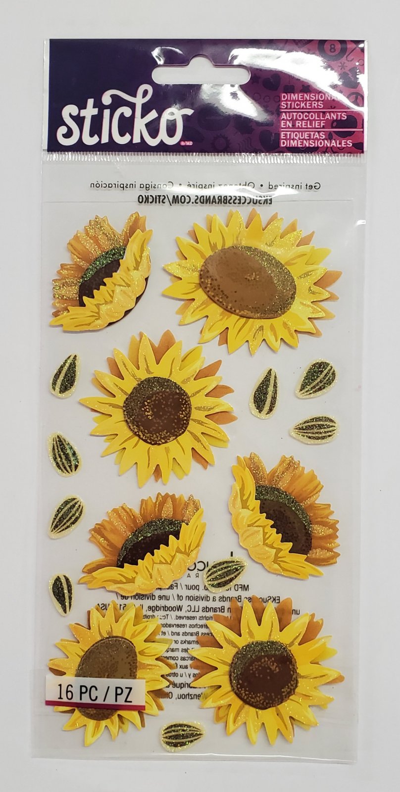 Sticko - Vellum Dimensional Sunflowers