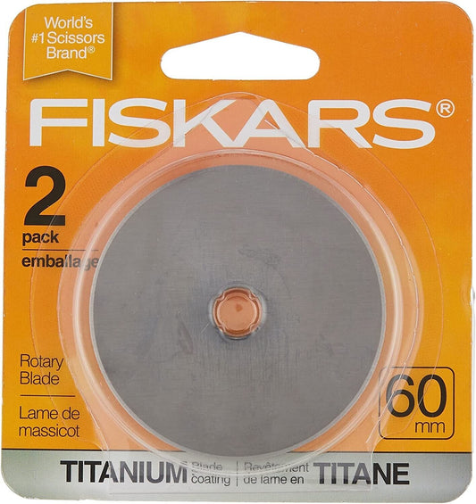 Fiskars - 60mm Titanium Rotary Blades - 2 pack