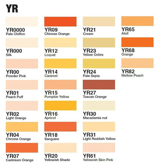 Copic - Double Ended Sketch Markers - YR Series