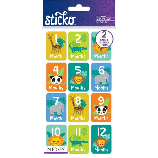 Sticko - Baby Boy Month Stickers