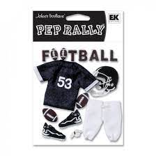 Jolee's Boutique - Black Football Stickers