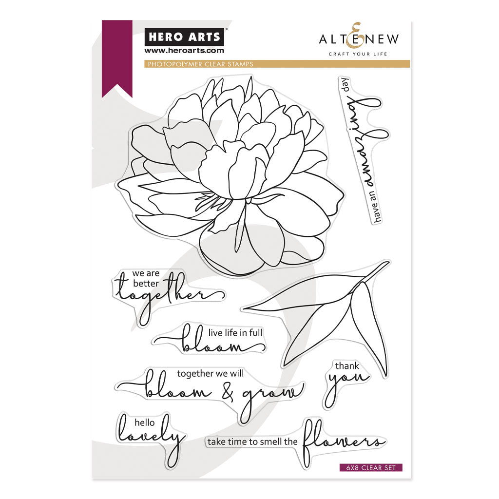 Hero Arts and Altenew - Bloom & Grow Partners Collaborative Stamp Set