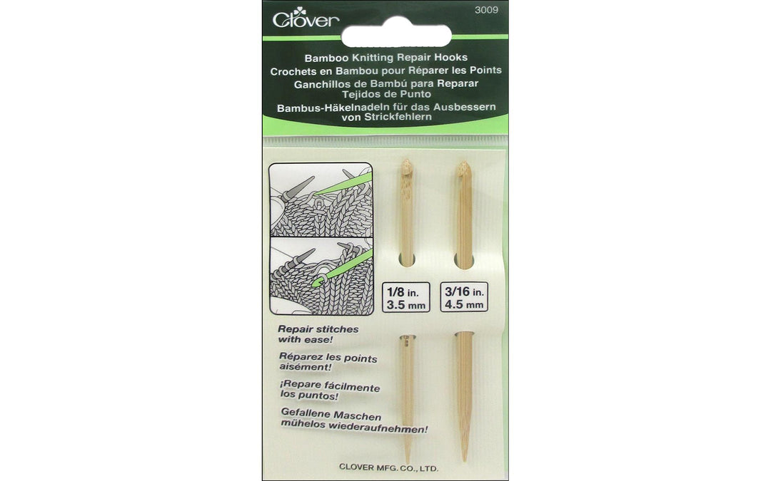 Clover - Bamboo Knitting Repair Hooks