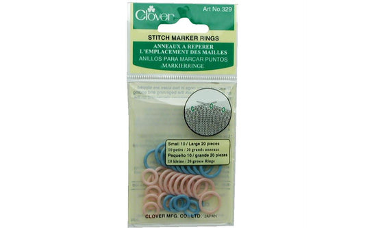 Clover - Stitch Ring Markers - Small and Large (329)