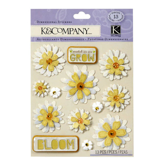 K & Company - Daisy Dimensional Stickers