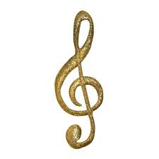 Simplicity - Gold Treble Clef Applique