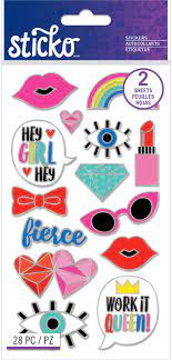 Sticko - Girly Enamel Pin Stickers