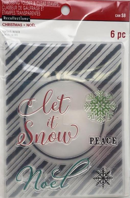 Recollections - Let it Snow Embossing Folder and Stamps